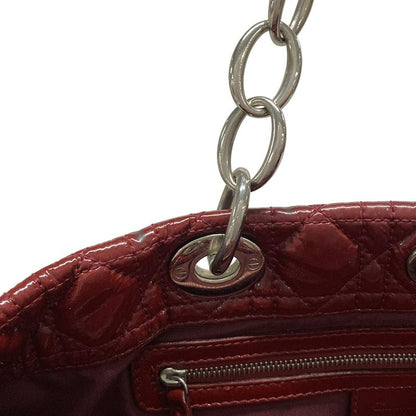 Dior/christian Dior Tote Bag Canage Stitch Red Leather