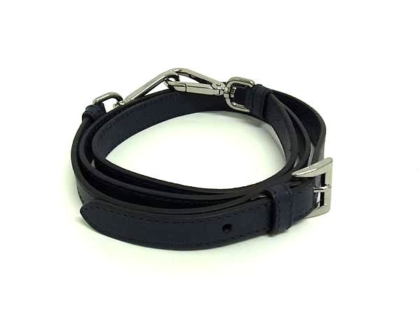 Prada Leather Bag Shoulder Strap Crossbody Shoulder Women's Navy Fh4020