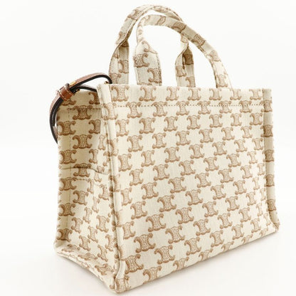 Celine Triomphe Small Cabas Tice 2WAY Shoulder 19916 2EZ6 01BC Canvas Beige