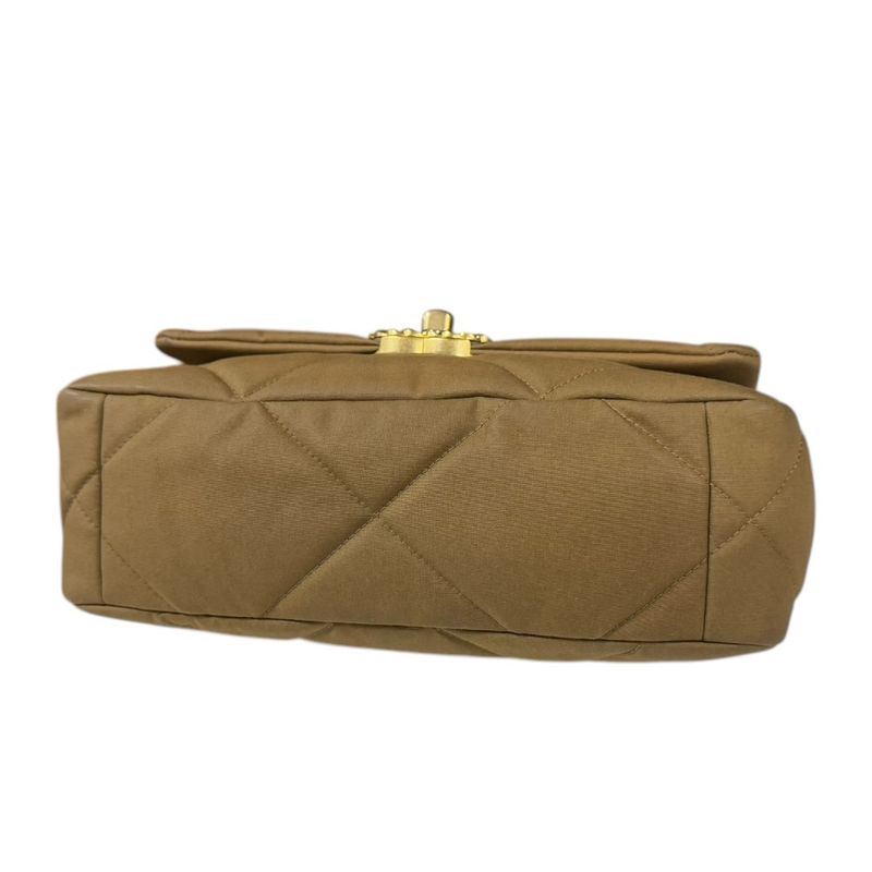 Chanel 19 Shoulder Bag Cotton Canvas As1160 Brown Ladies Chanel  Chanel