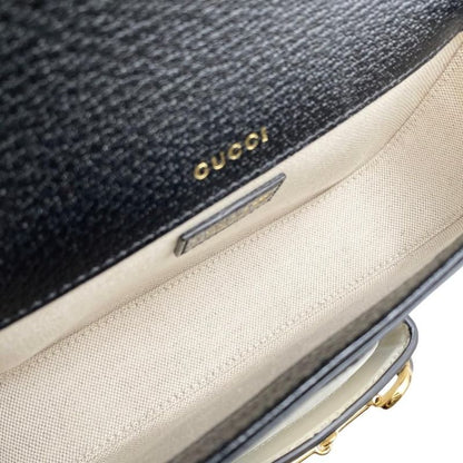 Gucci X Adidas Collaboration Shoulder Bag Horsebit Mini Bag 658574 Logo Black