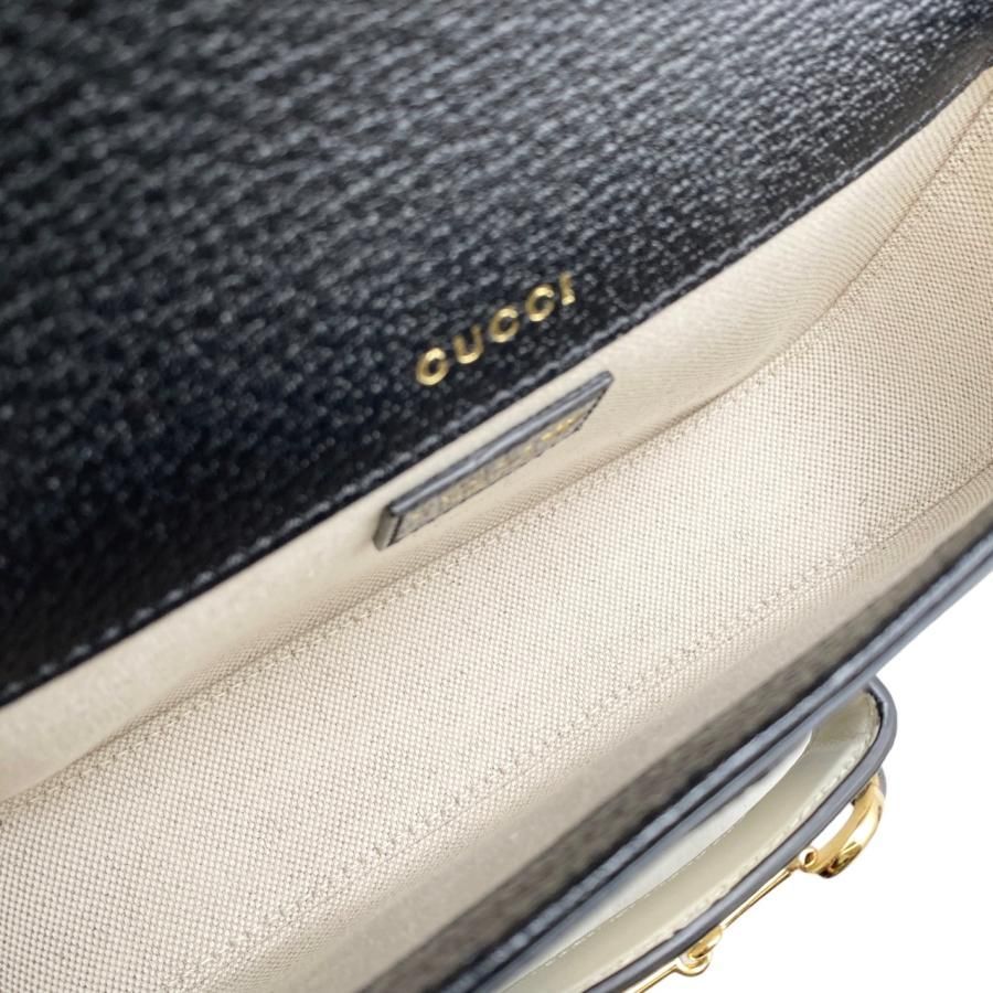 Gucci X Adidas Collaboration Shoulder Bag Horsebit Mini Bag 658574 Logo Black