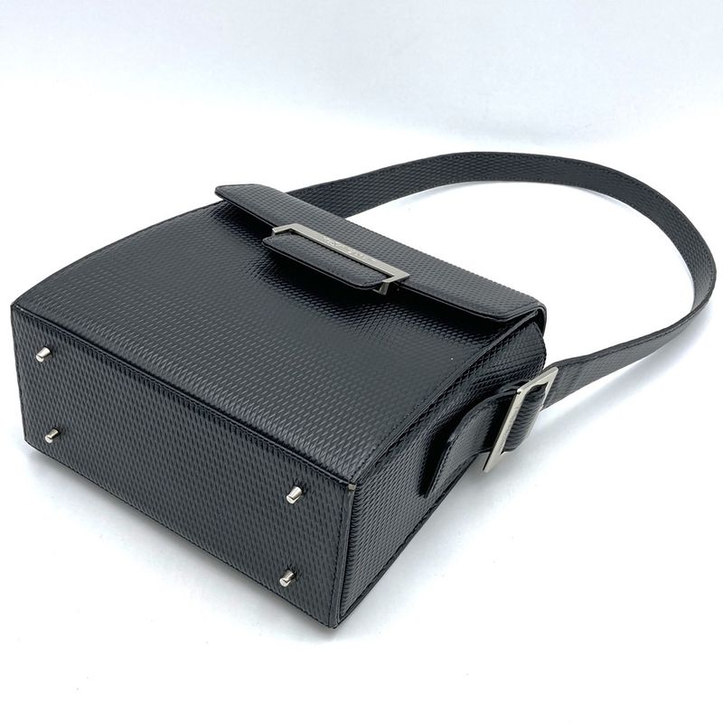 YVES Saint Laurent Yves Saint Laurent Shoulder Bag Handbag Black Leather Shape