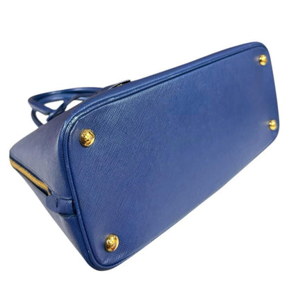 Prada Promenade Saffiano Shoulder Bag Leather Navy — view 6