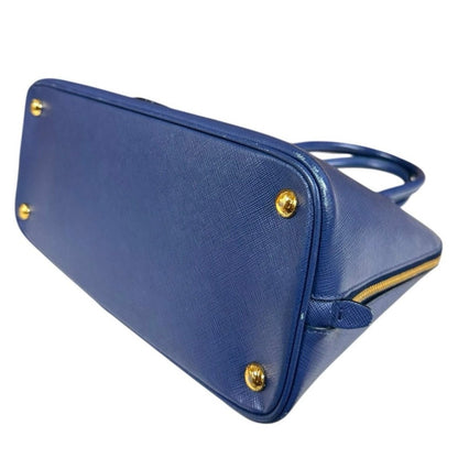 Prada Promenade Saffiano Shoulder Bag Leather Navy — view 7