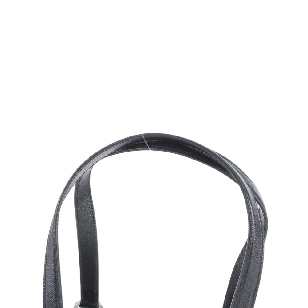 Prada Tessuto Nylon Saffiano Leather Tote Shoulder Black — view 2