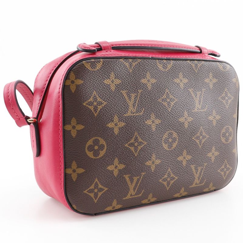 Louis Vuitton Saintonge 2WAY M43556 Monogram Canvas Coquelicot Brown/red Ca1108