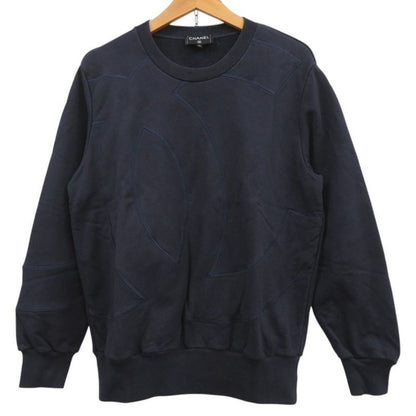 Chanel Coco Mark Sweatshirt Cotton Dark Navy 1541