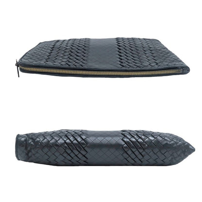 Bottega Veneta Clutch Bag Black Intrecciato Black 405912 Leather Men's