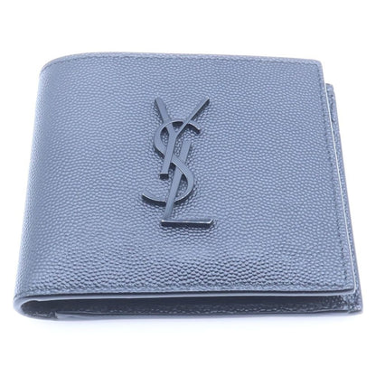 Saint Laurent Paris YSL Logo Cassandra Bifold Wallet Black