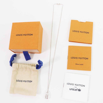 Louis Vuitton Q93559 Pendentif Lockit Necklace Pendant Ag925 Silver With Box