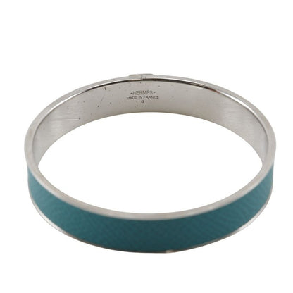 Hermes Kawaii Metal And Vaux Epson Blue Paon Silver/blue Ladies 27.3g Bangle
