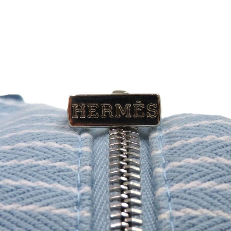 Hermes Cabriole Togo Bag MM Cotton White Blue Water 1009 Pouch Hermes