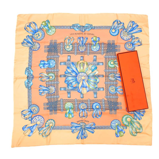 Hermes Carré 90 LES Rubans DU Cheval Horse Ribbon Scarf With Box