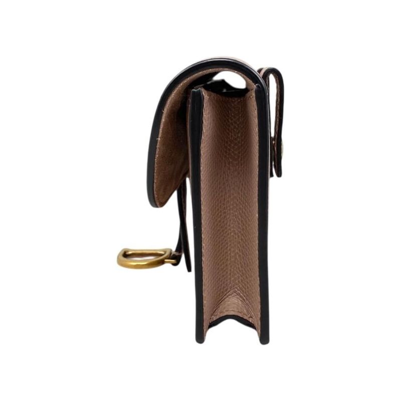 Christian Dior Waist Bag Saddle Belt Pouch S5619cwvg-50pu Logo Pink Beige Gold