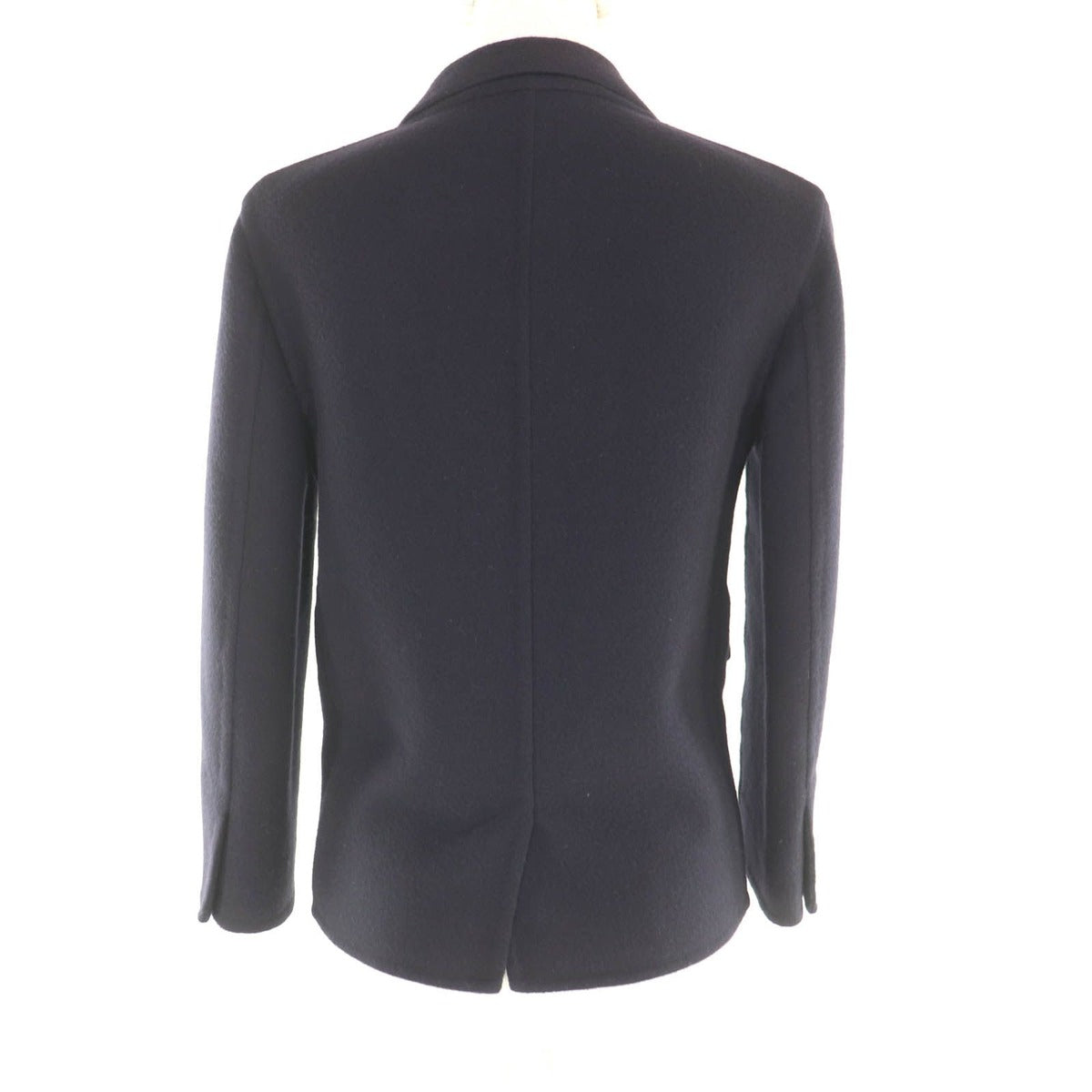 Celine 2 Cashmere Single Jacket with Logo Button Navy 36 — view 3