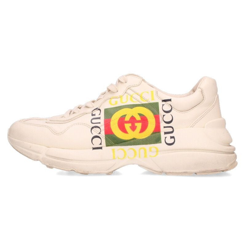 Gucci Rython GG Logo Print Light Sand Sneakers 8