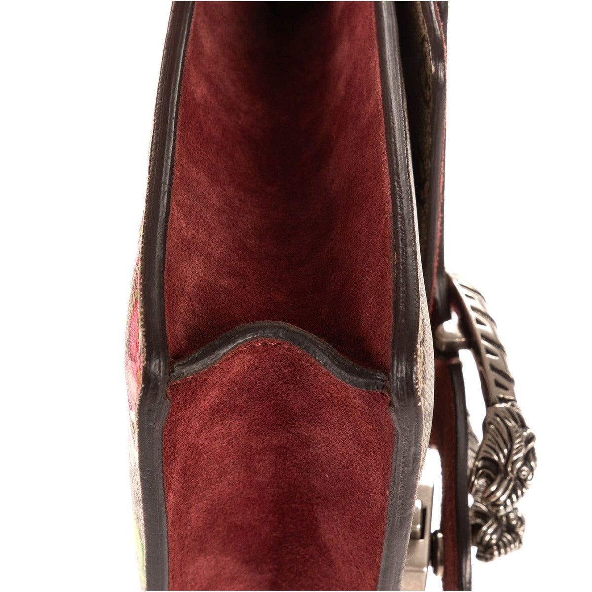 Gucci Blooms Dionysus Beige Burgundy Supreme Canvas Shoulder Bag — view 7