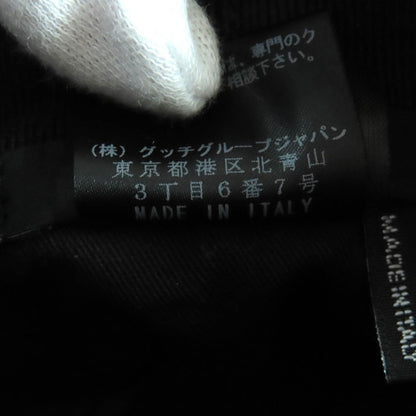 Gucci Guccissima Logo GG Pattern Leather Hat Bucket Black — view 8