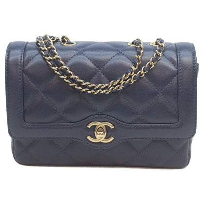 Chanel Navy Lamb Quilted 20 Single Flap Bag