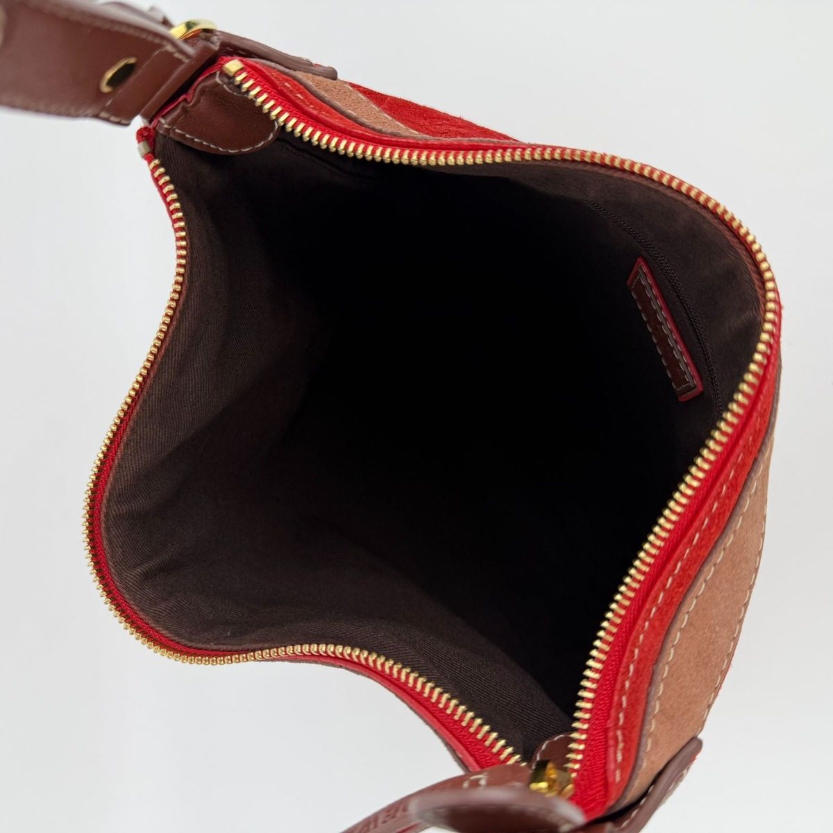Loewe Anagram Anniversary Limited Shoulder Bag Red Suede Vintage — view 16