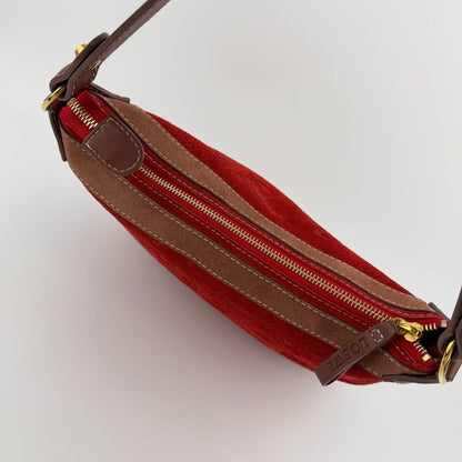 Loewe Anagram Anniversary Limited Shoulder Bag Red Suede Vintage — view 7