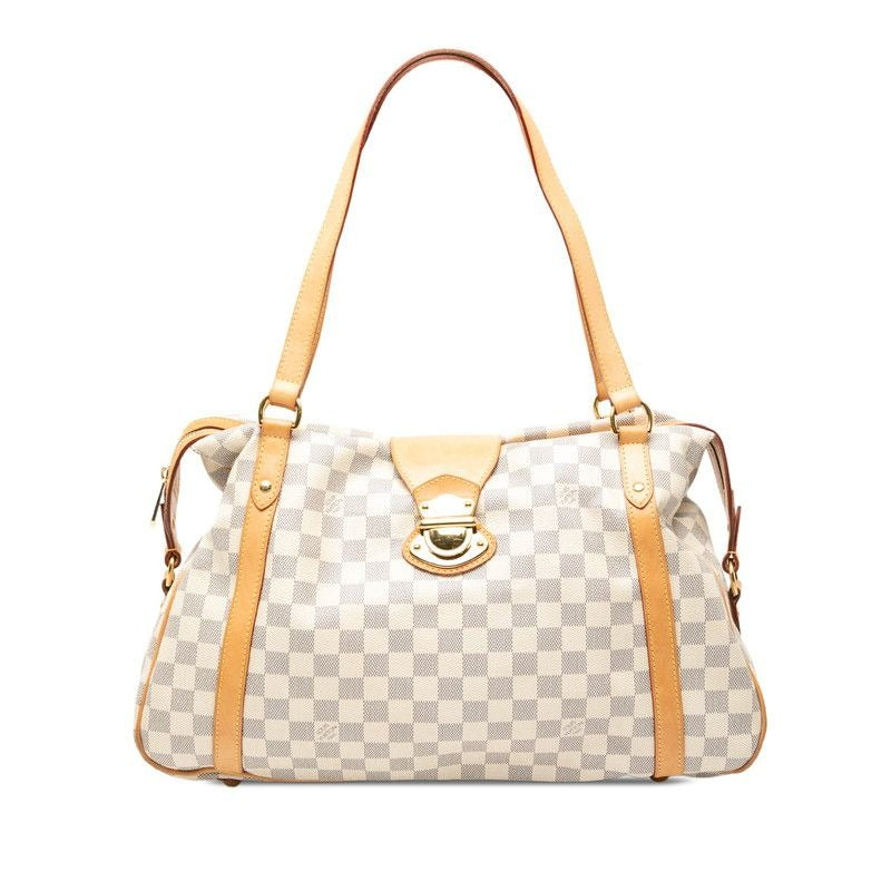 Louis Vuitton Damier Azur Streza GM Tote White Leather