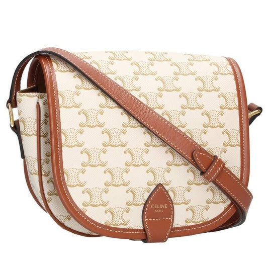 Celine Falco Calfskin Triomphe Allover Shoulder Bag