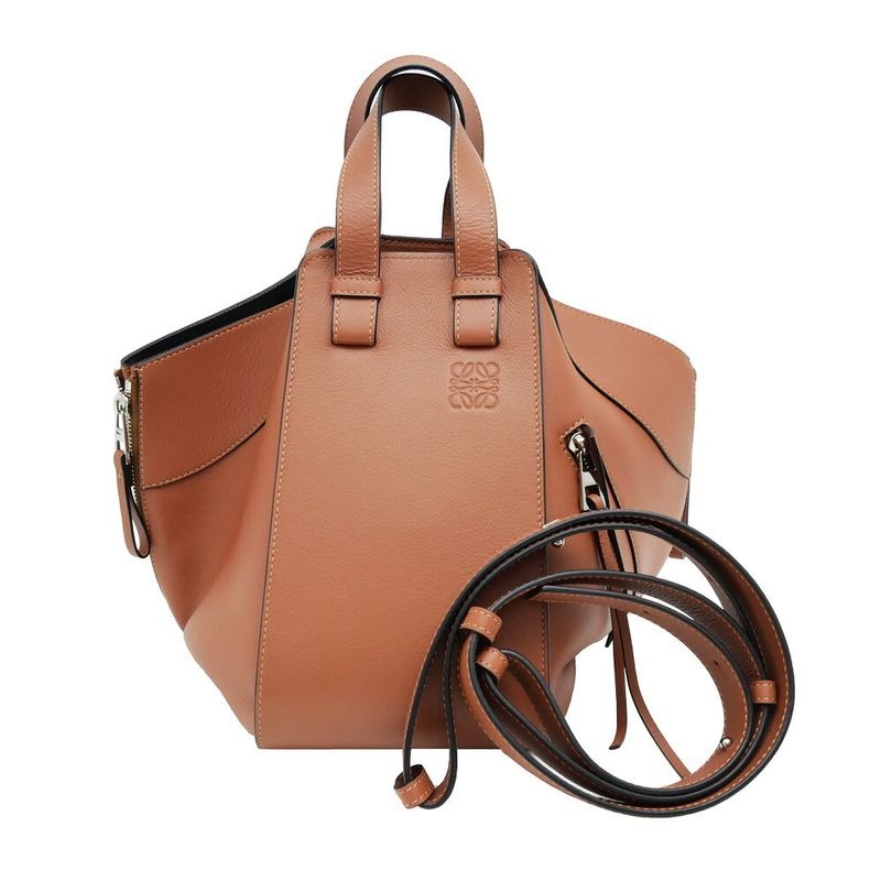 Loewe Hammock Bag Small 2-Way Brown Shoulder Hand Leather