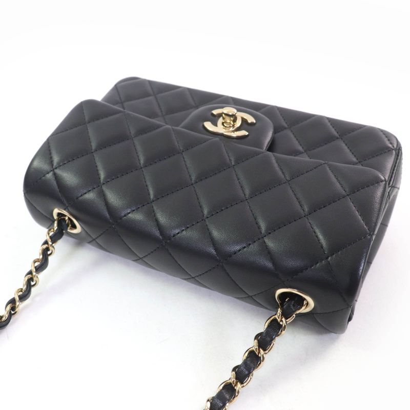 CHANEL A69900 Mini Matelasse 20 Lambskin Random Serial Chain Shoulder Bag Black
