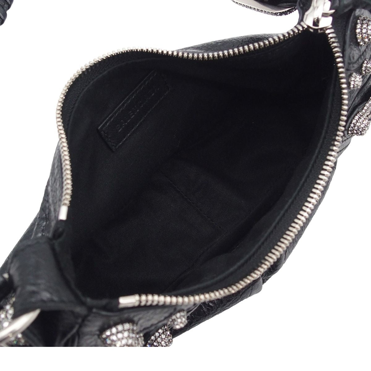 Balenciaga le Cagole XS Black Lambskin Shoulder Bag Rhinestone — view 5