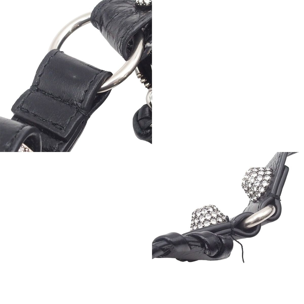 Balenciaga le Cagole XS Black Lambskin Shoulder Bag Rhinestone — view 8