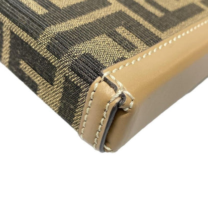 Fendi Shoulder Bag Baguette Soft Trunk Phone Pouch 7as139 Brown And Black Phone