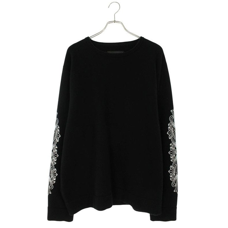 Chrome Hearts Life Sentence Sleeve Floral Embroidery Cashmere Knit XL Sweater