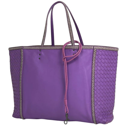 Bottega Veneta Intrecciato Tote Braided Leather Purple