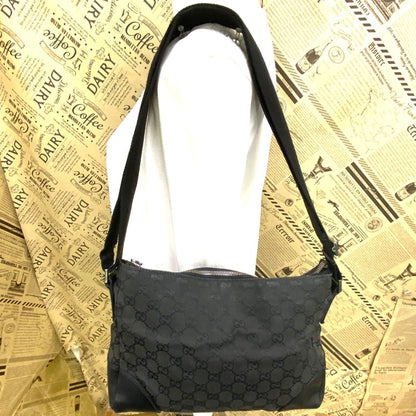 Gucci Shoulder Bag Messenger GG Canvas Black — view 2
