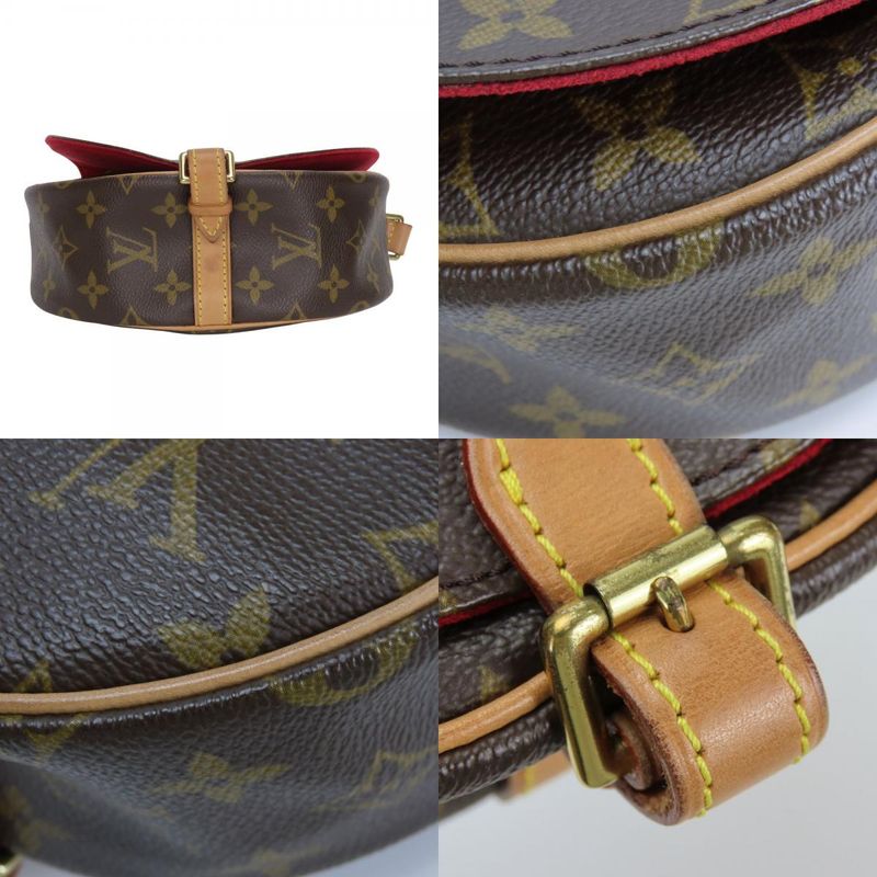 Louis Vuitton Shoulder Bag Tan Blanc M51179 Monogram Nubuck Brown Gold Hardware