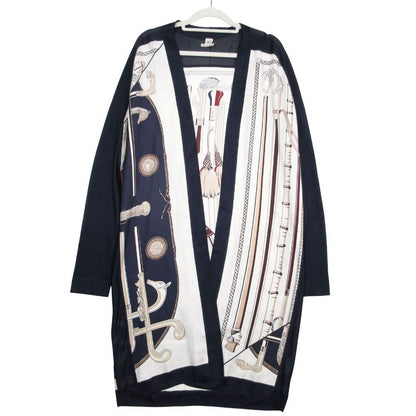 Hermes Cannes ET Twill Lane Long Cardigan Top Sleeve
