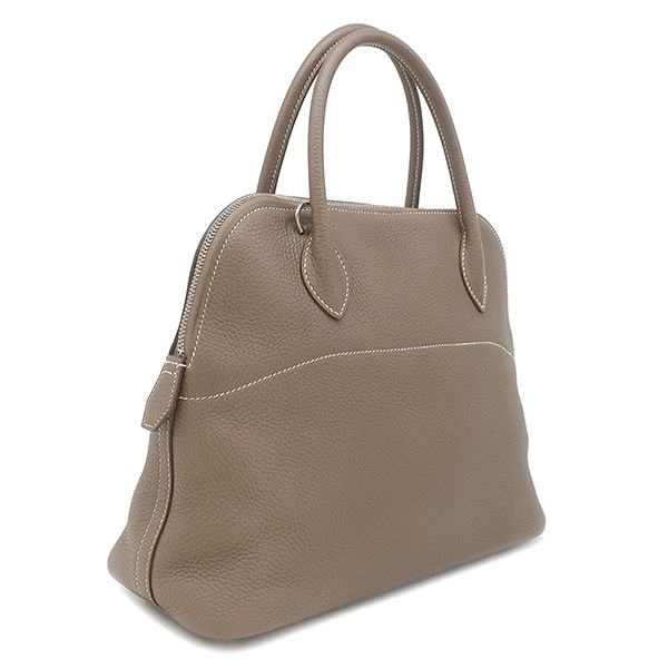 Hermes 2-Way Bag Bolide 31 Taurillon Clemence Etoupe Silver Hardware Glazed