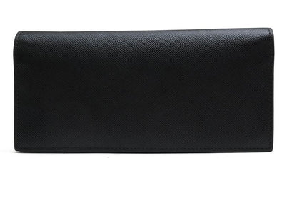 Prada Long Wallet Men Leather Genuine Black 2mv836 Portafverticale Saffiano