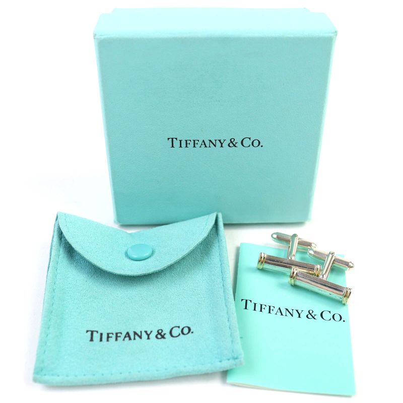 Tiffany & Co Sv925 750 Combination Cufflinks Button Cufflinks Silver Gold With