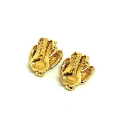 Christian Dior Ear Accessories Clip-on Earrings Bee Gold Metal Rhinestone — view 3