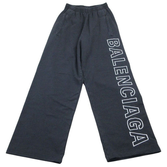 Balenciaga Sweatshirt Baggy Pants Side Logo Embroidery Jersey Gray XS
