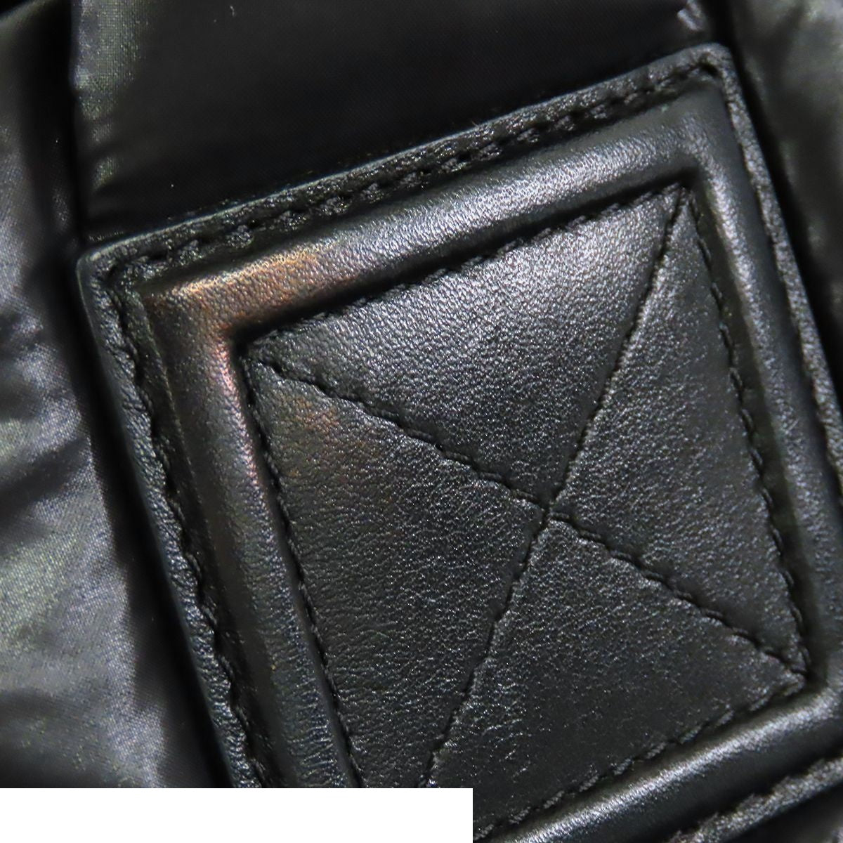 Chanel Coco Cocoon Small Tote Bag Black Silver Nylon Leather — view 6