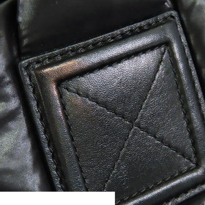 Chanel Coco Cocoon Small Tote Bag Black Silver Nylon Leather — view 6