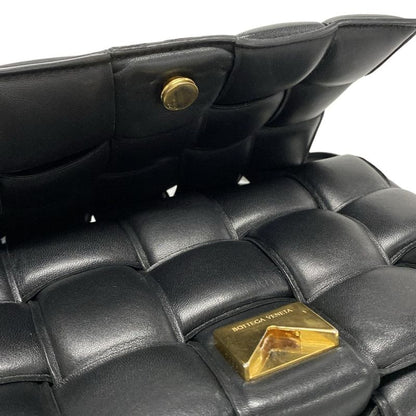 Bottega Veneta Shoulder Bag Padded Cassette Black Lambskin