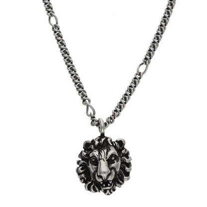Gucci Lionhead Silver Chain Necklace
