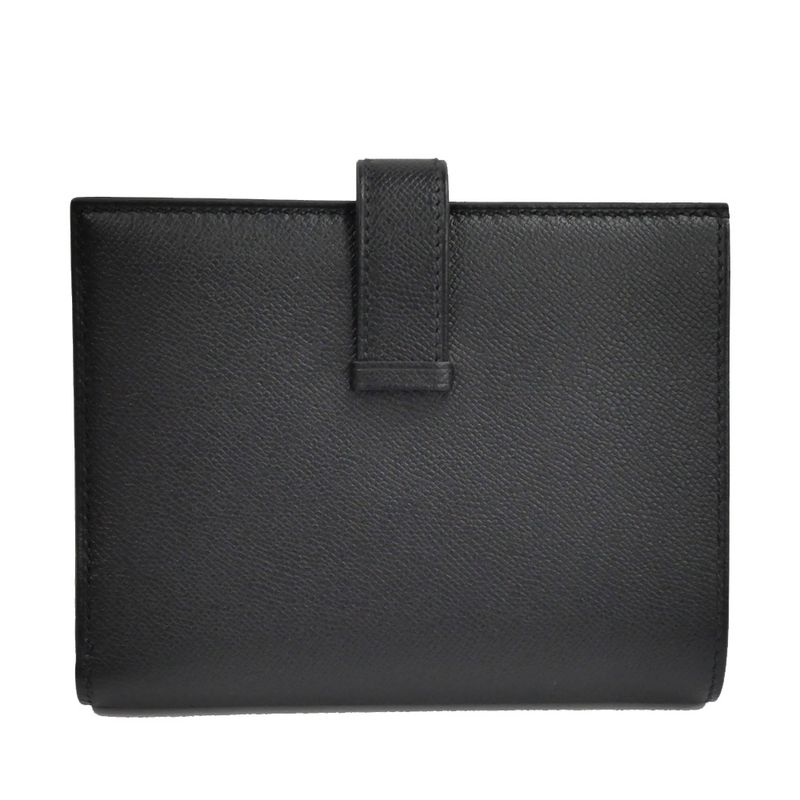 Hermes Bearn Compact Bifold Wallet Monochrome So Black Vo Madame W