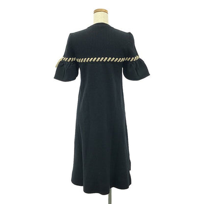 Fendi - Lace-up Design Knit Dress - 38 - Black Beige - Women