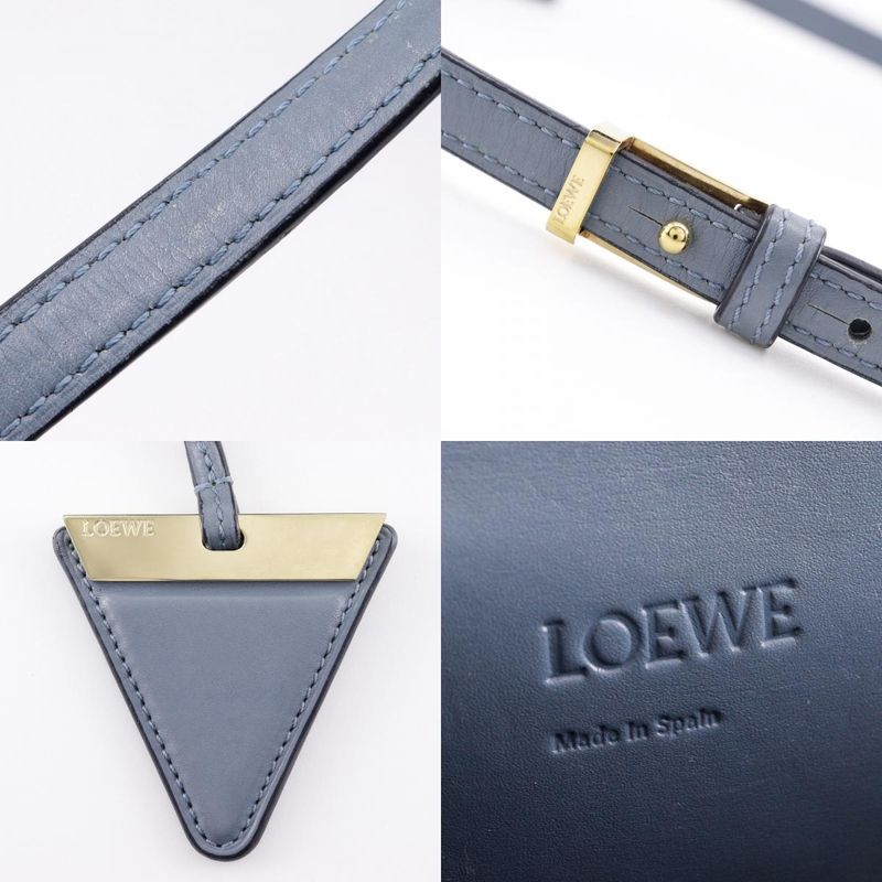 Loewe Barcelona Small Calf Stone Blue Light Blue Women Shoulder Bag